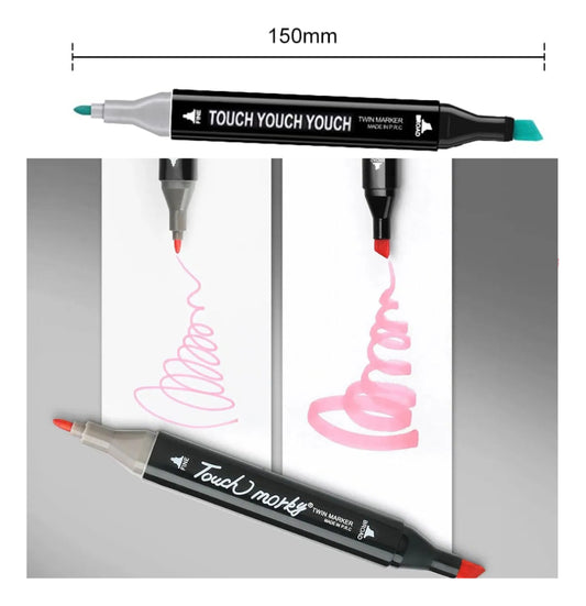 Plumones Doble Punta Pincel 262 Colores Con Estuche