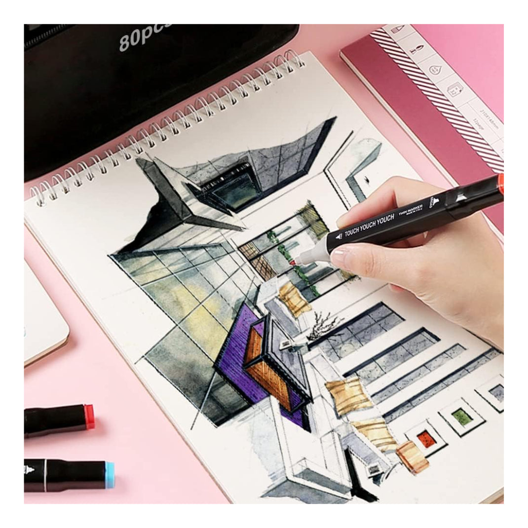 Plumones Doble Punta Pincel 262 Colores Con Estuche