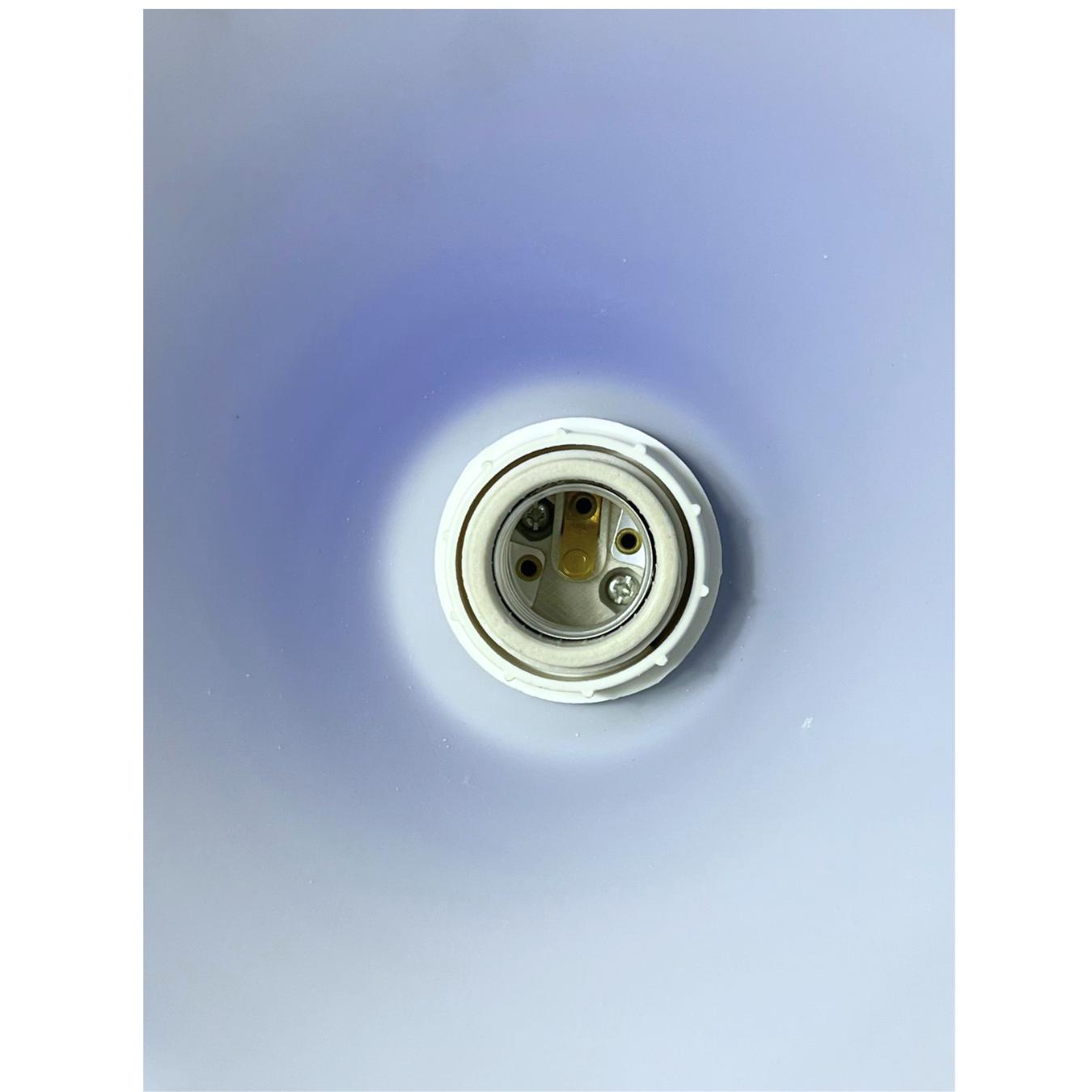 Lámpara Colgante Base de Hierro y Pantalla de Vidrio en Blanco y Azul, 153cm  / Yo Yo CDC015