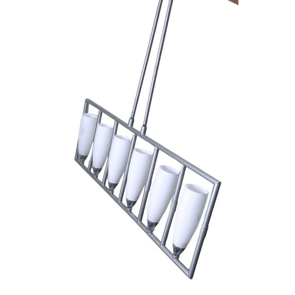 Lámpara Colgante Moderna de 6 Luces | Acabado Níquel / 308 HI TECH
