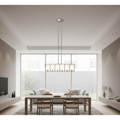 Lámpara Colgante Moderna de 6 Luces | Acabado Níquel / 308 HI TECH