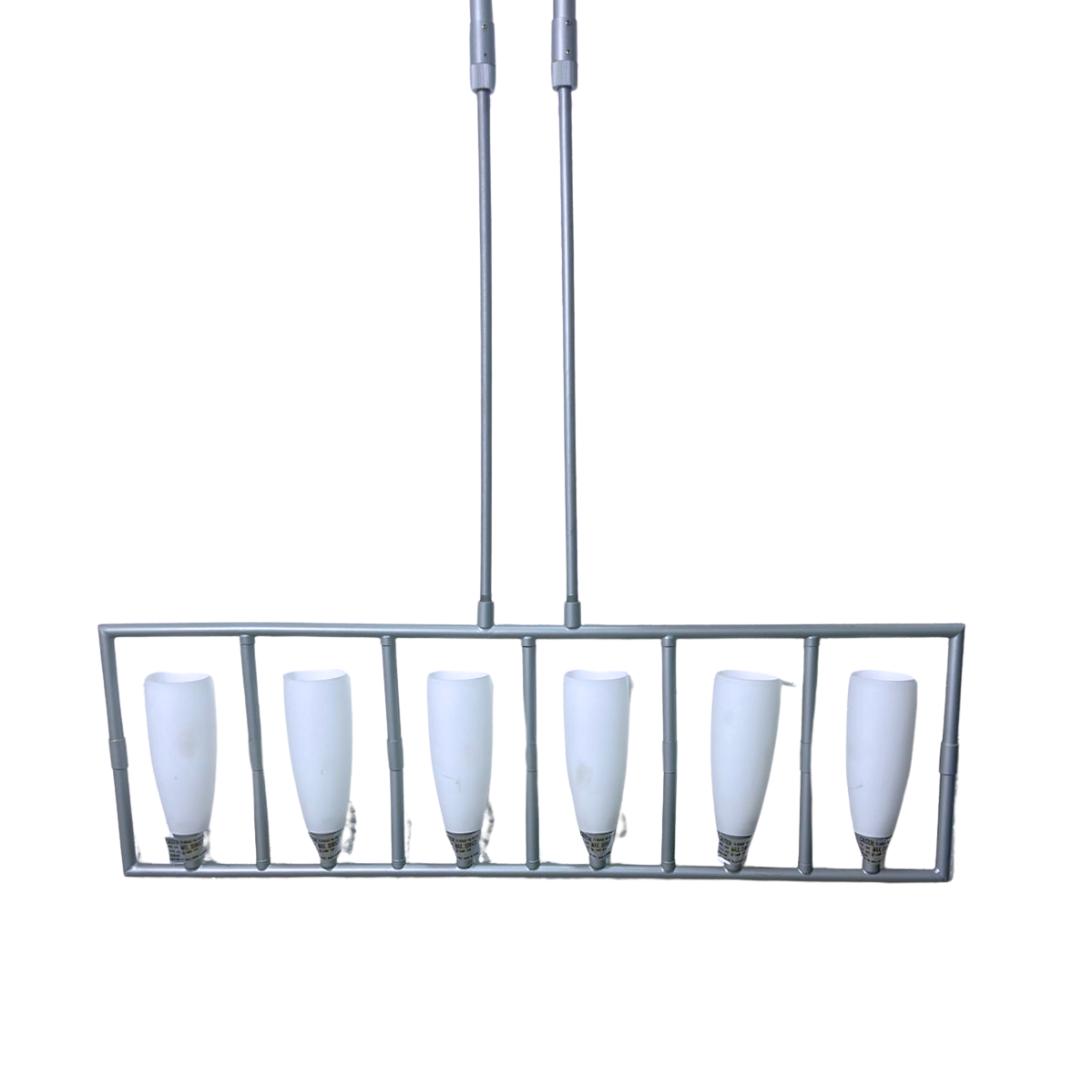 Lámpara Colgante Moderna de 6 Luces | Acabado Níquel / 308 HI TECH