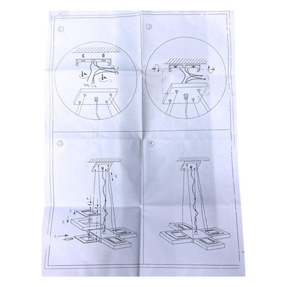 Candil LED Geométrico Cuadrado, Acabado Cromo y Cristal Esmerilado / P-8763-3PG