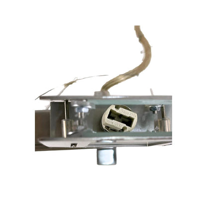 Candil LED Geométrico Cuadrado, Acabado Cromo y Cristal Esmerilado / P-8763-3PG