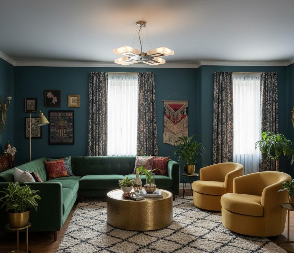 Candil LED Geométrico Cuadrado, Acabado Cromo y Cristal Esmerilado / P-8763-3PG