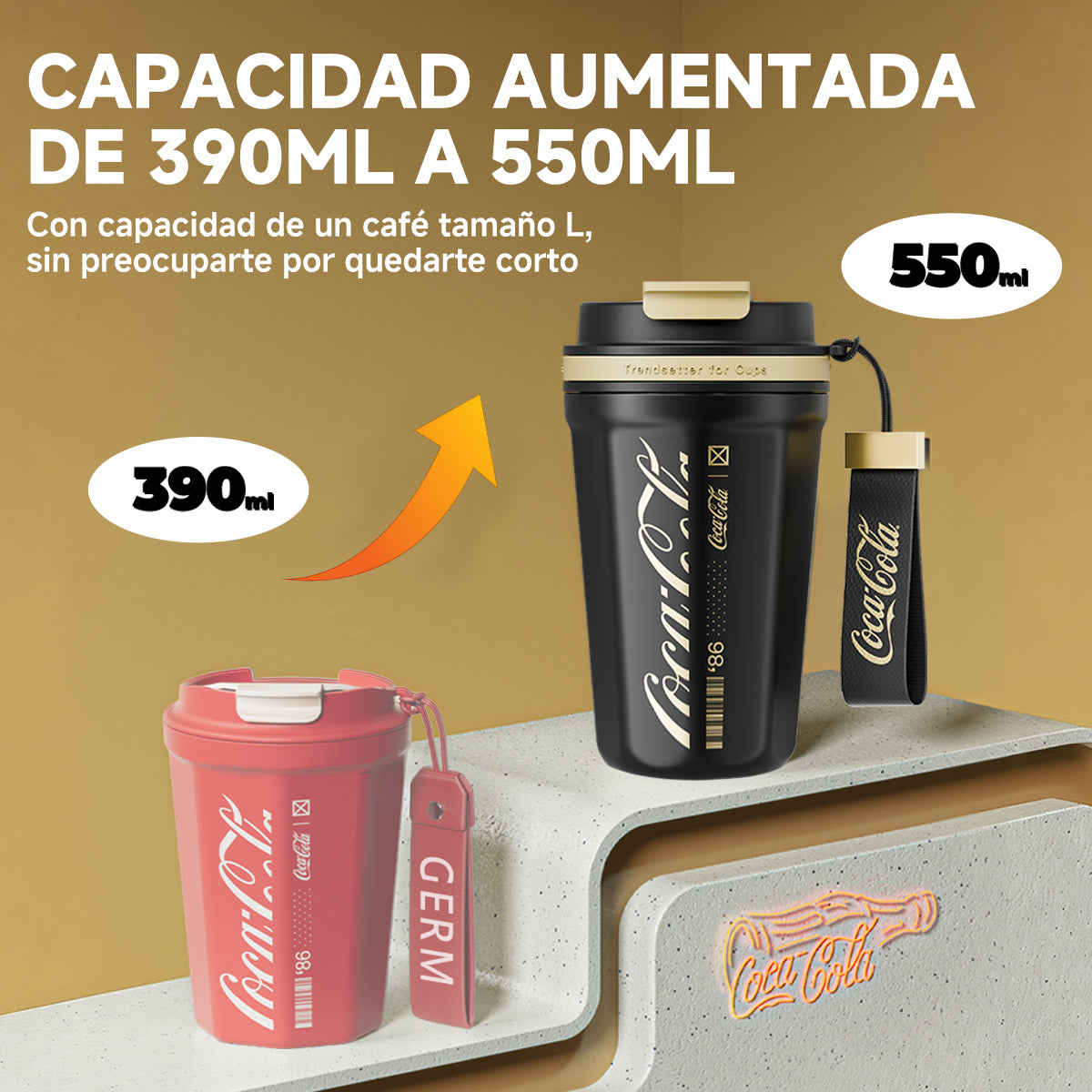 Vaso De Cafe Eidicion Coca-cola 550ml Acero Inoxidable