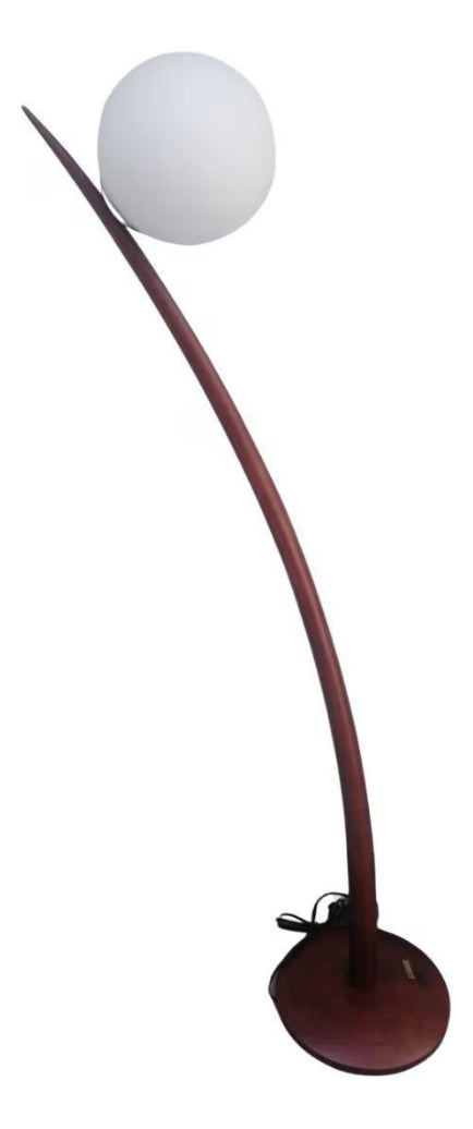 Lámpara De Pie Incandescente Led 150 Cm Base Madera