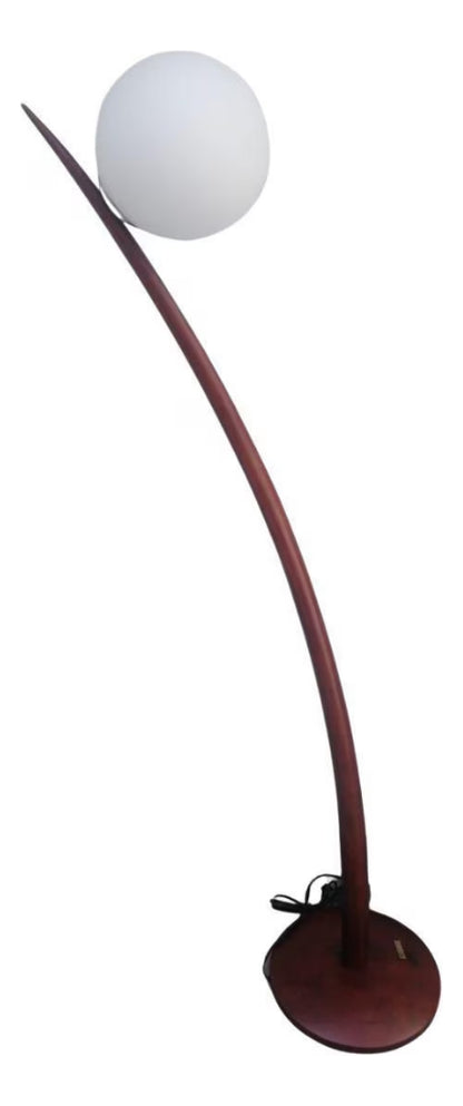 Lámpara De Pie Incandescente Led 150 Cm Base Madera