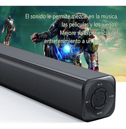 Barra De Sonido Bluetooth Recargable Bocina Negro 600mm