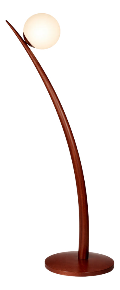 Lámpara De Pie Incandescente Led 150 Cm Base Madera