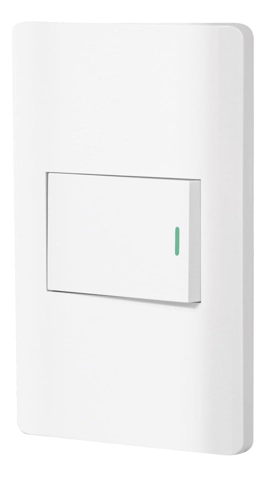 Placa De Metal 1 Apagador Sencillo Blanco 1 Via 1 Polo