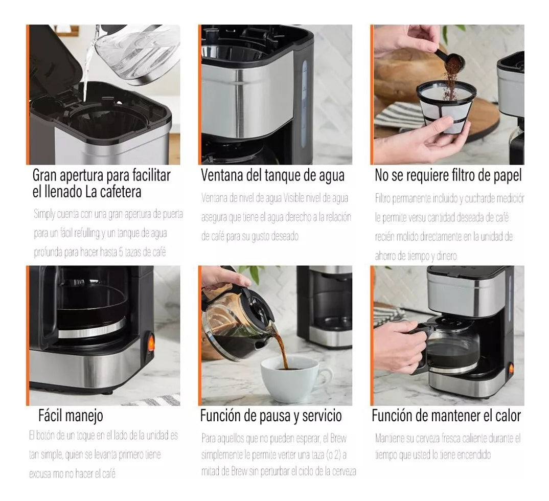 Cafetera Eléctrico, Semi Automática De Goteo 110v