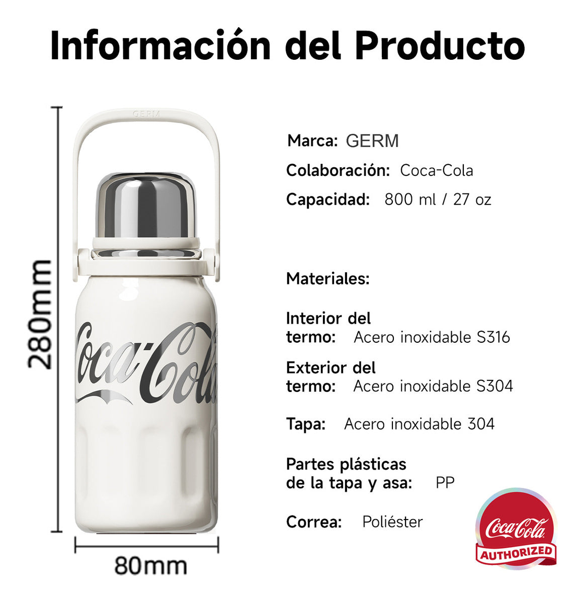Botella Termo Ritmo 800ml Edición Conjunta Coca-cola