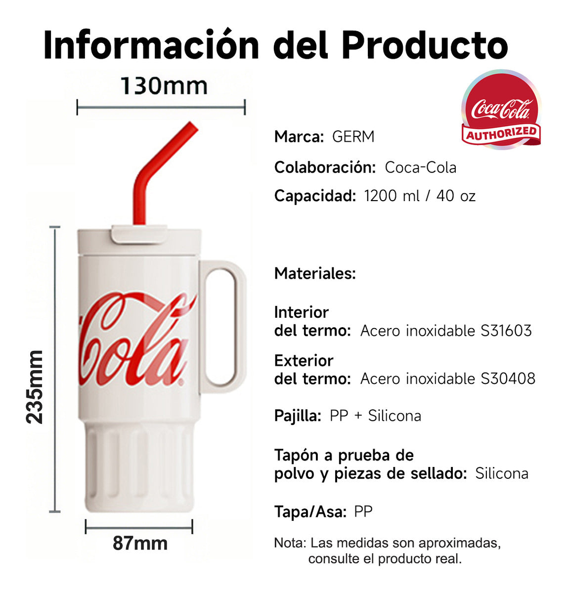 Súper Vaso 1200ml Edición Conjunta Coca-cola 40oz