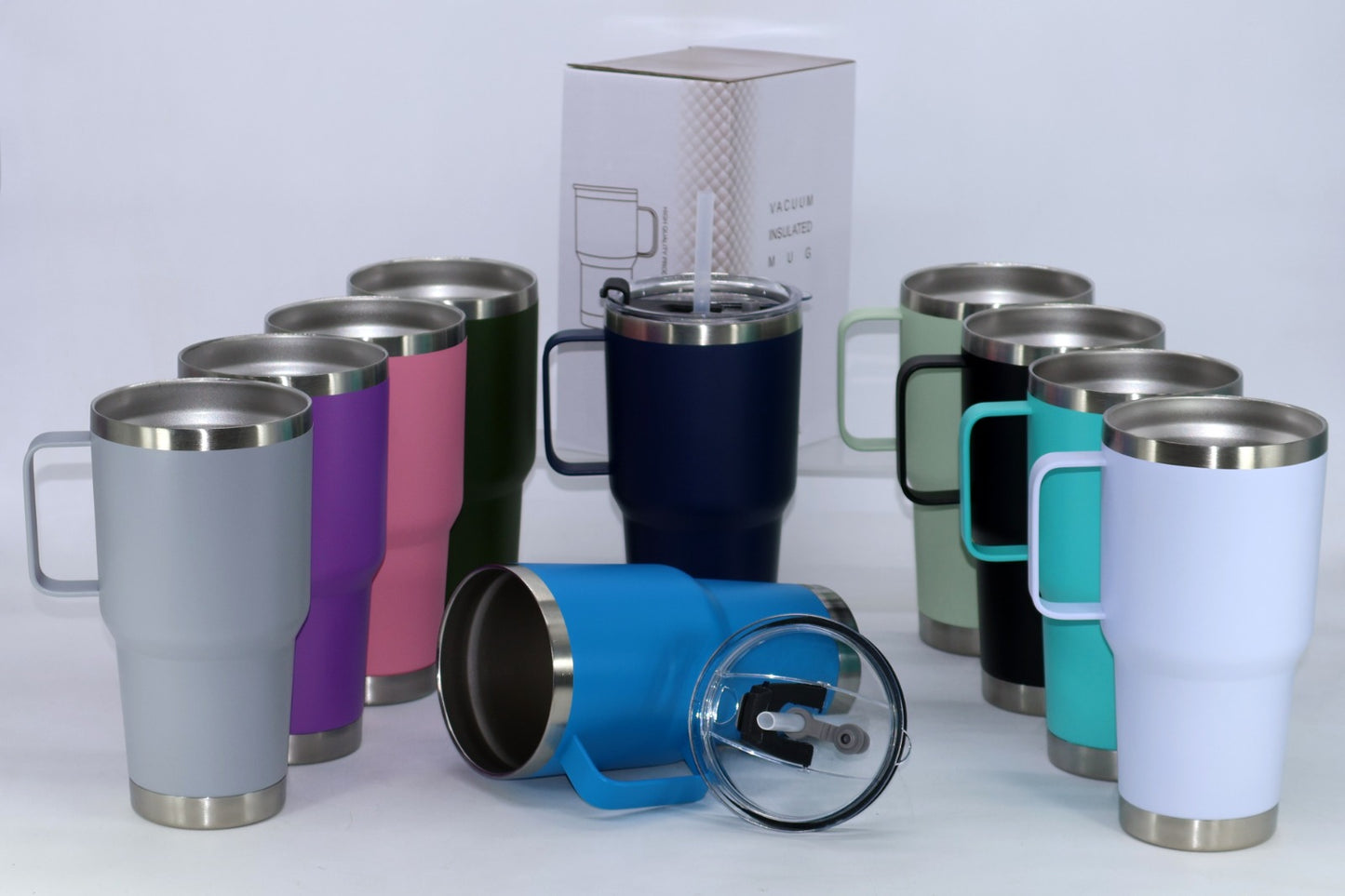 Termo tipo yeti con agarradera 30 oz colores
