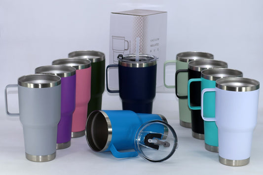 Termo tipo yeti con agarradera 30 oz colores