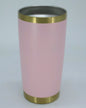 Termo tipo yeti 20 oz rosa con fondo dorado