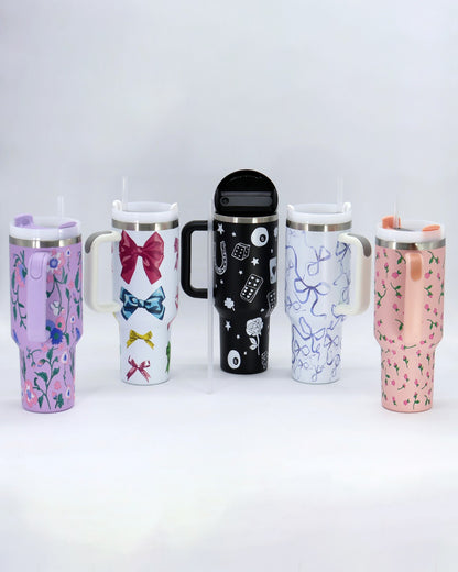 Termo tipo stanley 40 oz diseño flores mod. C42