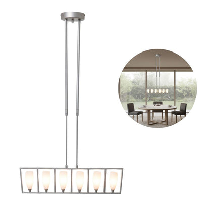 Lámpara Colgante Moderna de 6 Luces | Acabado Níquel / 308 HI TECH