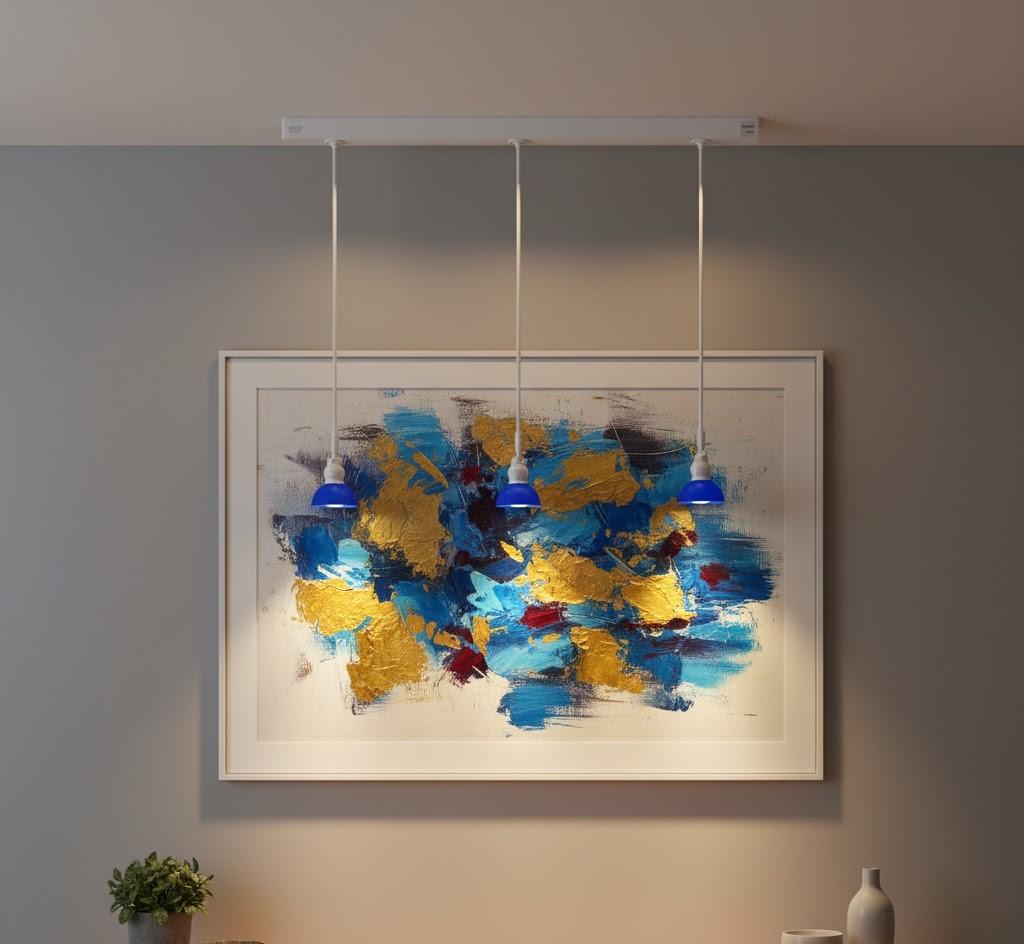 ILUMINACION CON RIEL ROTATIVO 50 CM