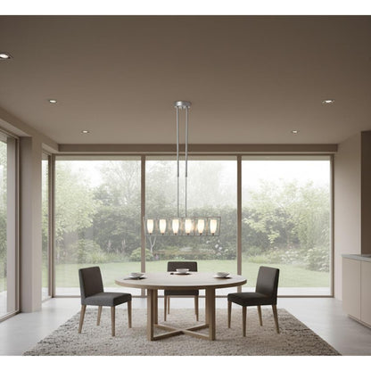 Lámpara Colgante Moderna de 6 Luces | Acabado Níquel / 308 HI TECH